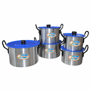 Juego de Ollas Rectas 14-22 Tapa Azul