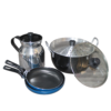 Combo Olla Escurridora + Chocolatera 2L +Sarten x 2 Antiadherente