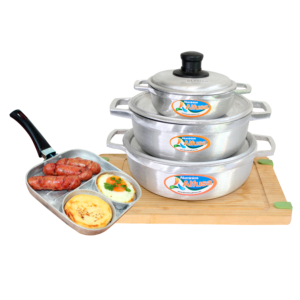 Combo Calderos x 3 + Sartén 3 Divisiones