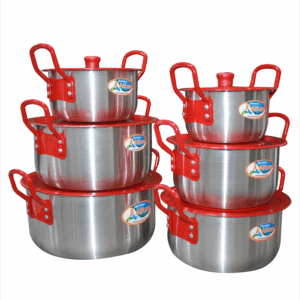 Juego de Ollas Caldero 14-24 Tapa Roja