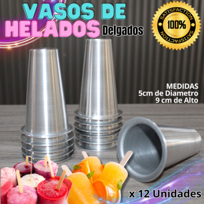 Vasos de Helado Delgados x 12 - Imagen 2