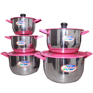 JUEGO DE OLLAS FUCSIA 16-24 CM