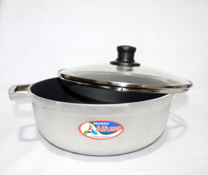 Caldero #6 Antiadherente 24 cm Con Tapa de Vidrio - Imagen 2