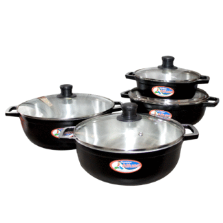 CALDEROS TAPA DE VIDRIO X4