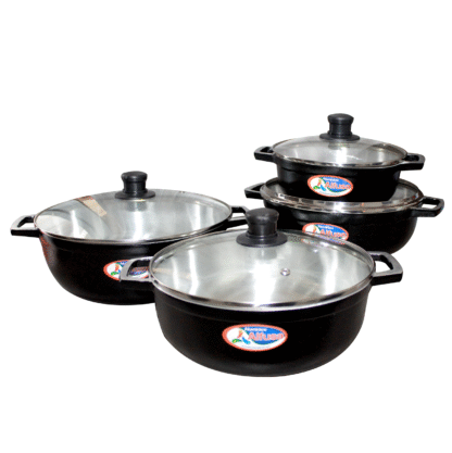 CALDEROS TAPA DE VIDRIO X4